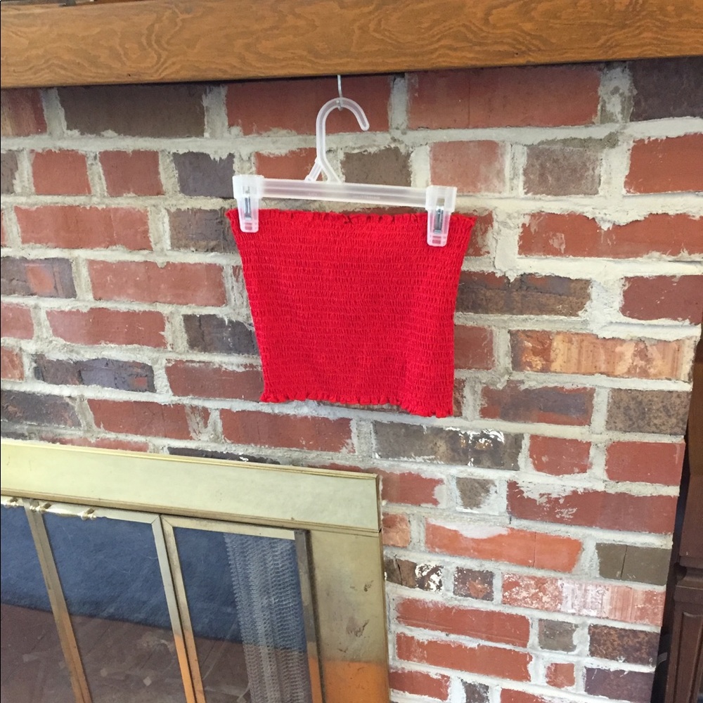 Red crop top